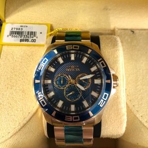 Invicta Gold Watch (Blue tone)